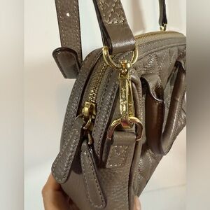 Vera Bradley Leather Marlo Crossbody/ Quilted NWT Retail $198 Taupe